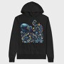 Octopus Floral Dreams, Hanorac Oversize Barbati (Unisex)