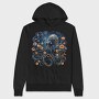 Octopus Floral Moonlight, Hanorac Oversize Barbati (Unisex)
