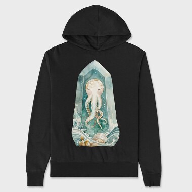 Octopus In Crystal, Hanorac Oversize Barbati (Unisex)