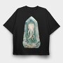 Octopus In Crystal, Tricou Oversize Barbati (Unisex)