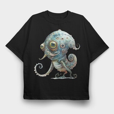 Octopus Monster Tail, Tricou Oversize Barbati (Unisex)