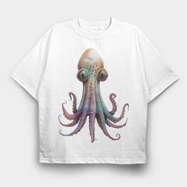 Octopus Mystic Mist, Tricou Oversize Barbati (Unisex)