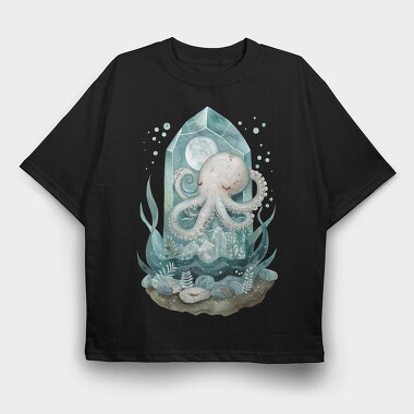 Octopus Underwater World, Tricou Oversize Barbati (Unisex)