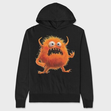 Orange Monster Scream, Hanorac Oversize Barbati (Unisex)