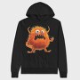 Orange Monster Scream, Hanorac Oversize Barbati (Unisex)