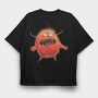 Orange Monster Smile, Tricou Oversize Barbati (Unisex)