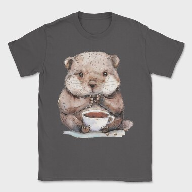 Otter Drinking Chocolate, Tricou Barbati (Unisex)