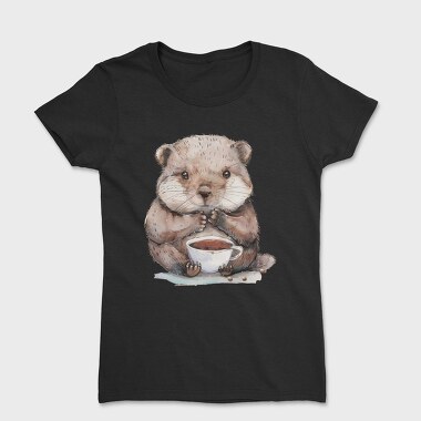 Otter Drinking Chocolate, Tricou Femei