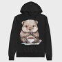 Otter Drinking Chocolate, Hanorac Oversize Barbati (Unisex)