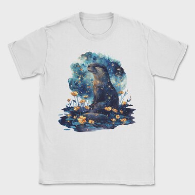 Otter Floral Glow, Tricou Barbati (Unisex)