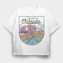 Outdoor Mountain Adventure, Tricou Oversize Barbati (Unisex)