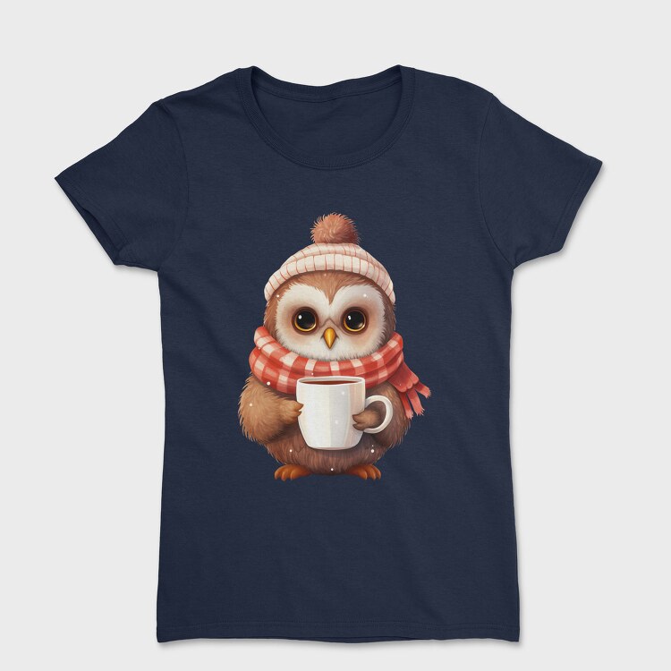 Owl Christmas Cup, Tricou Femei