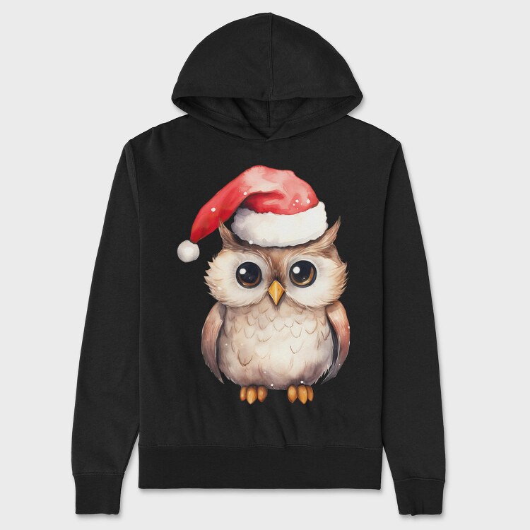 Owl Christmas Hat, Hanorac Oversize Barbati (Unisex)