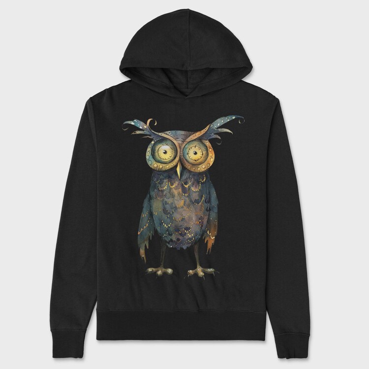 Owl Feather Hat, Hanorac Oversize Barbati (Unisex)