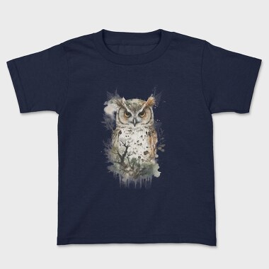 Owl Forest Silhouette, Tricou Copii