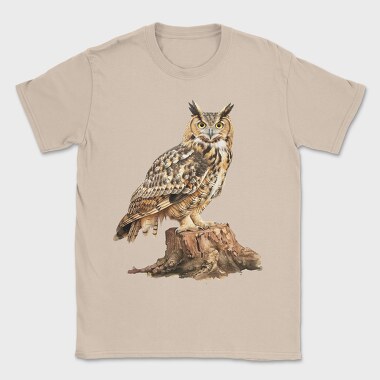 Owl Perched Stump, Tricou Barbati (Unisex)