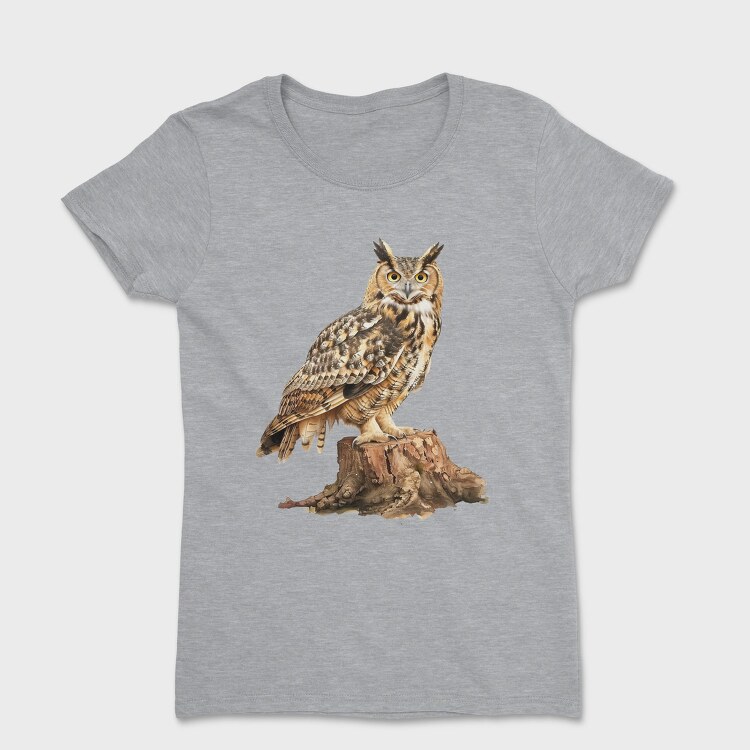 Owl Perched Stump, Tricou Femei
