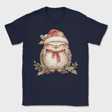 Owl Santa Hat, Tricou Barbati (Unisex)