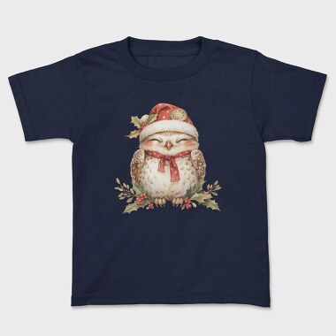 Owl Santa Hat, Tricou Copii