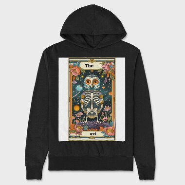 Owl Skeleton Tarot, Hanorac Oversize Barbati (Unisex)