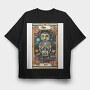 Owl Skeleton Tarot, Tricou Oversize Barbati (Unisex)