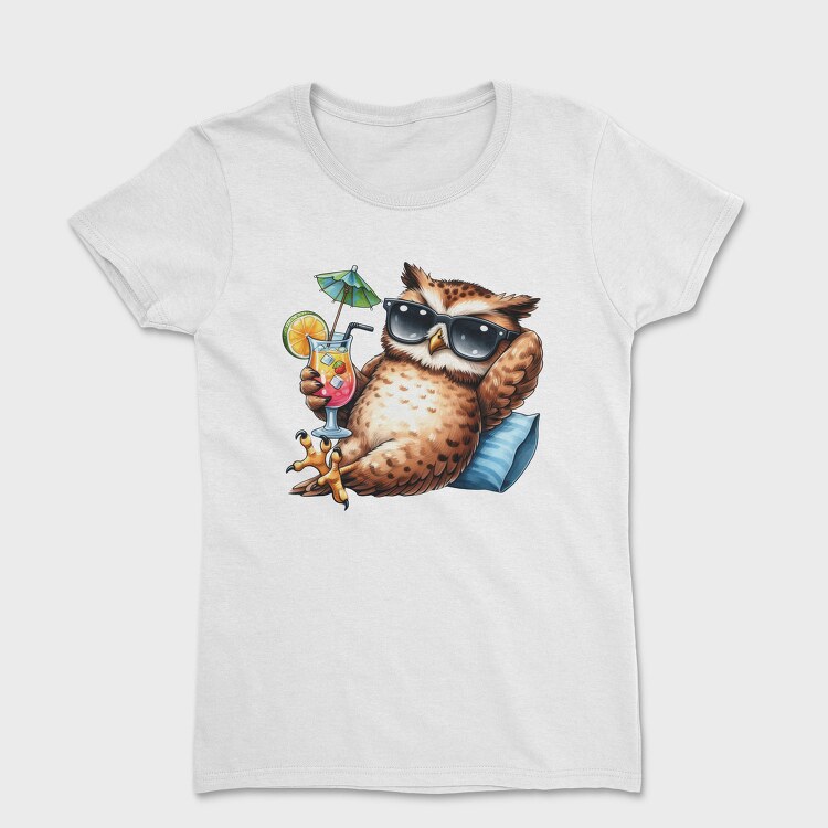 Owl Sunglasses Cocktail, Tricou Femei