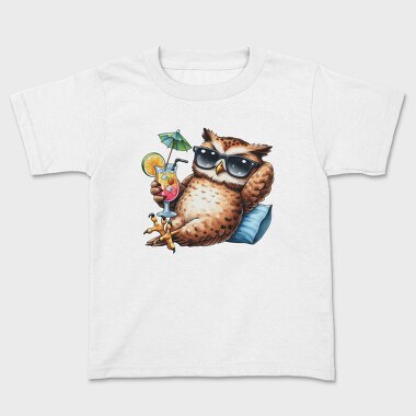 Owl Sunglasses Cocktail, Tricou Copii