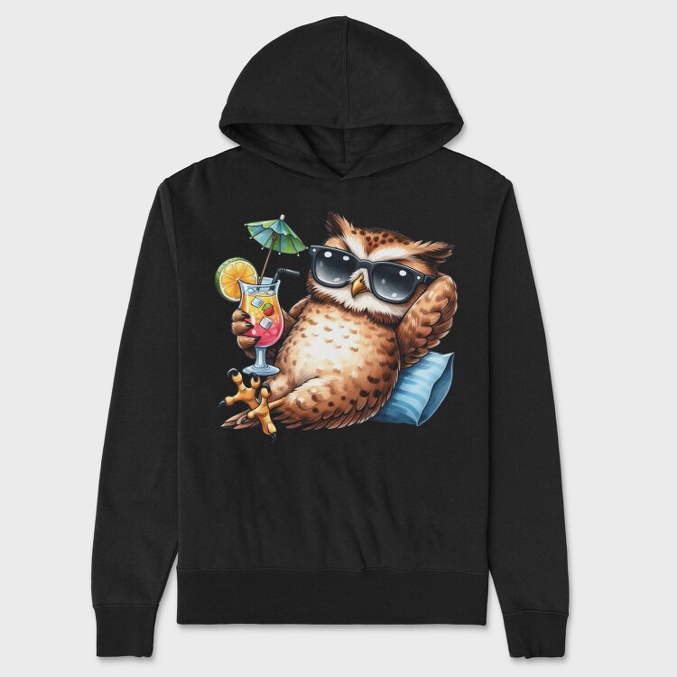 Owl Sunglasses Cocktail, Hanorac Oversize Barbati (Unisex)