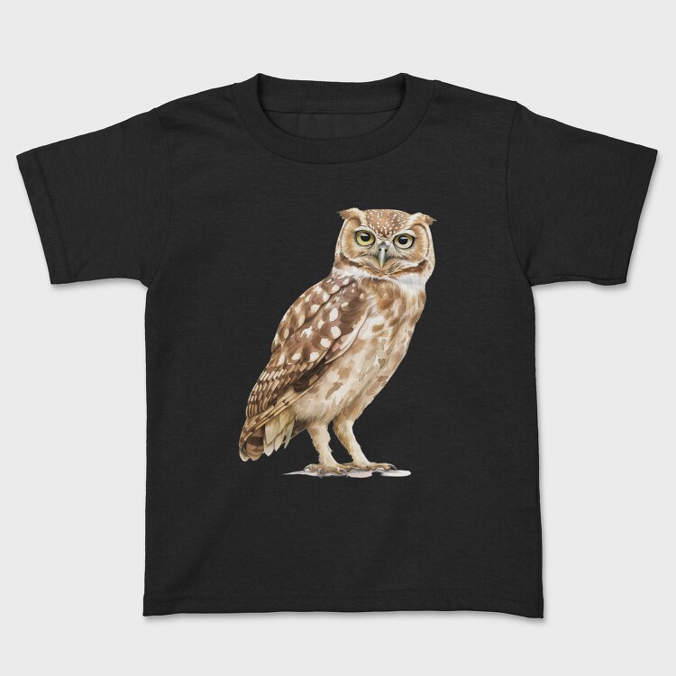 Owl Watercolor Clipart, Tricou Copii