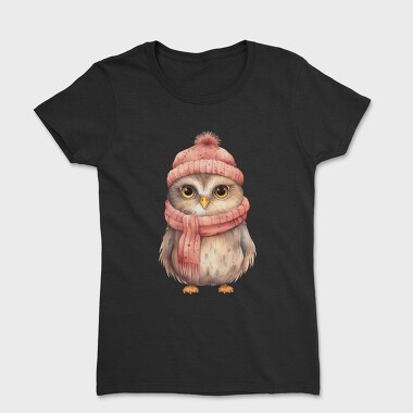 Owl Winter Hat Scarf, Tricou Femei