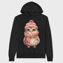 Owl Winter Hat Scarf, Hanorac Oversize Barbati (Unisex)