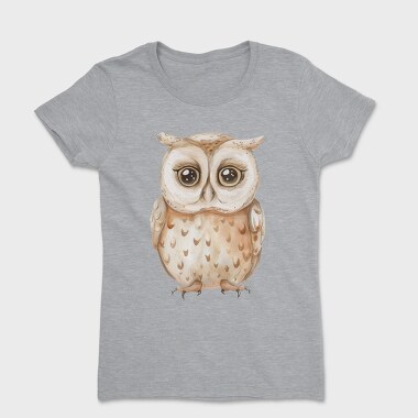 Owl Woodland Clipart, Tricou Femei