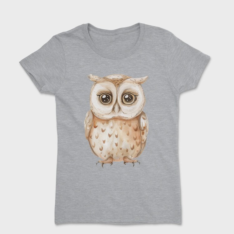 Owl Woodland Clipart, Tricou Femei