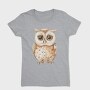 Owl Woodland Clipart, Tricou Femei