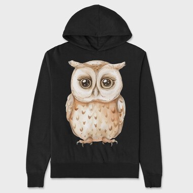 Owl Woodland Clipart, Hanorac Oversize Barbati (Unisex)