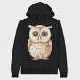 Owl Woodland Clipart, Hanorac Oversize Barbati (Unisex)