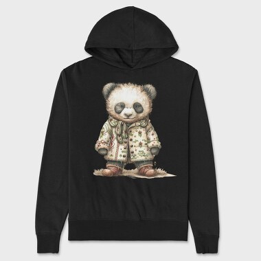 Panda Christmas Coat, Hanorac Oversize Barbati (Unisex)