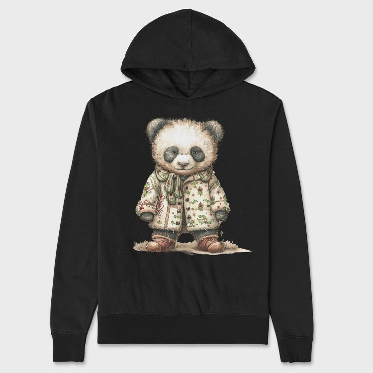 Panda Christmas Coat, Hanorac Oversize Barbati (Unisex)