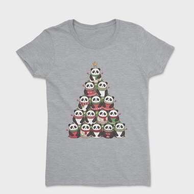 Panda Christmas Tree, Tricou Femei