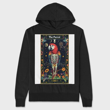 Parrot Skeleton Tarot, Hanorac Oversize Barbati (Unisex)