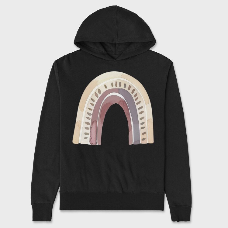 Pastel Boho Arch, Hanorac Oversize Barbati (Unisex)