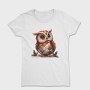 Patchwork Festive Owl, Tricou Femei