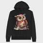 Patchwork Festive Owl, Hanorac Oversize Barbati (Unisex)