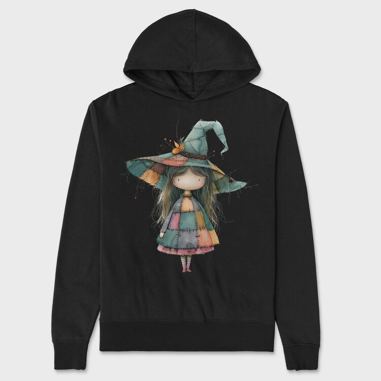 Patchwork Gnome Witch, Hanorac Oversize Barbati (Unisex)