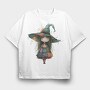 Patchwork Gnome Witch, Tricou Oversize Barbati (Unisex)