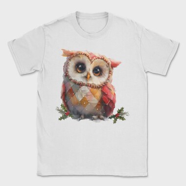 Patchwork Holiday Owl, Tricou Barbati (Unisex)