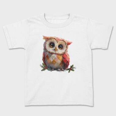 Patchwork Holiday Owl, Tricou Copii