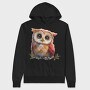 Patchwork Holiday Owl, Hanorac Oversize Barbati (Unisex)