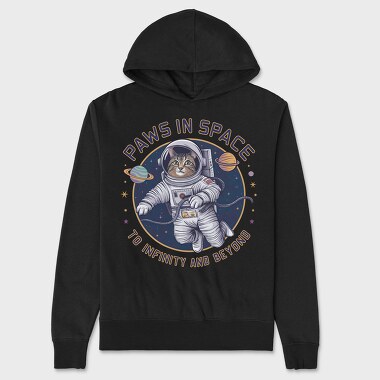 Paws In Space, Hanorac Oversize Barbati (Unisex)