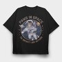 Paws In Space, Tricou Oversize Barbati (Unisex)